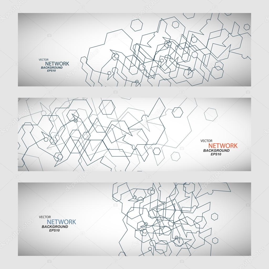 Vector set three sets of abstract contour lines