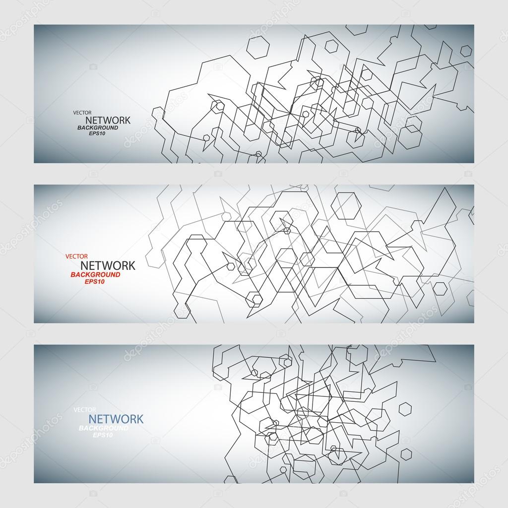 Vector set three sets of abstract contour lines