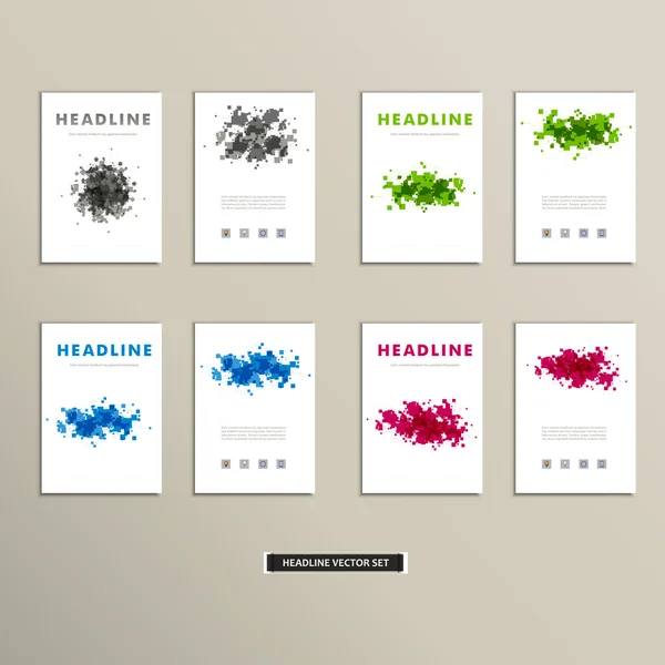 Libro de portada vectorial con manchas abstractas coloridas — Vector de stock