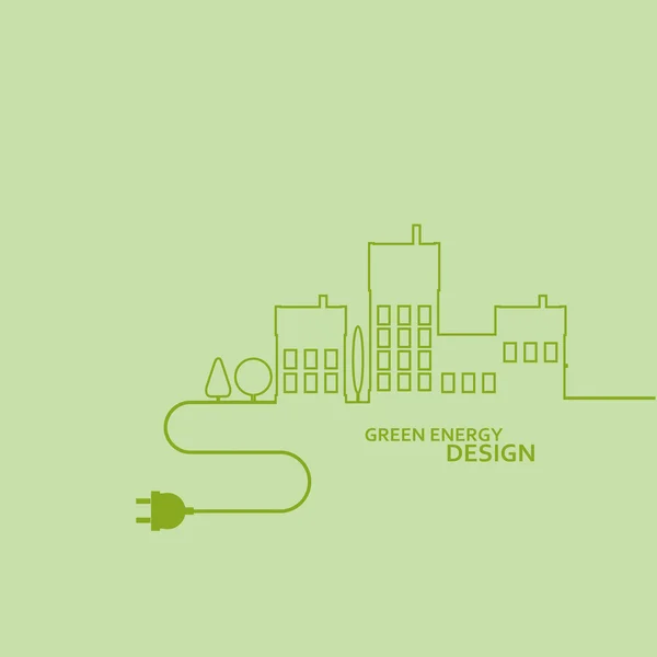 Concepto de ciudad de circuito eléctrico. Diseño plano vectorial — Vector de stock