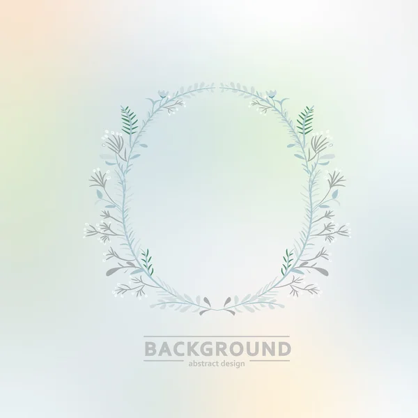 Floral vector ornament on blurred background eps — Stock Vector