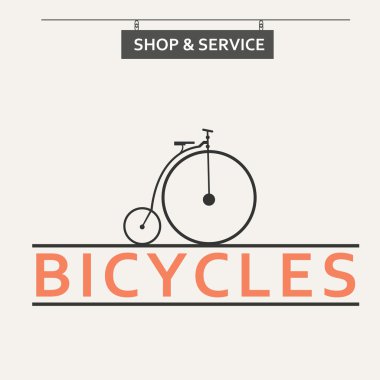 Arka planda Retro bisikleti