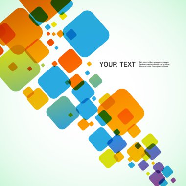 Kare renkli öğesi.