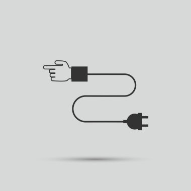 Bir elektrik prizinden el tel bağlantısı