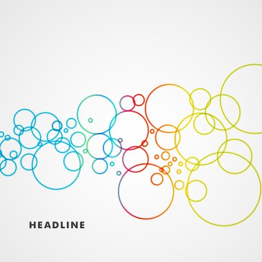 hafif bir arka plan üzerinde renkli daireler