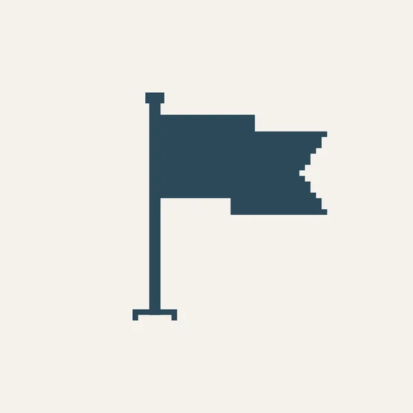 Einfache stilvolle Pixel-Icon-Flagge. — Stockvektor