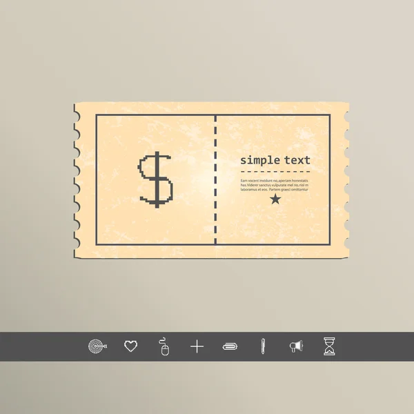 Eenvoudige stijl pixel pictogram dollarteken. — Stockvector