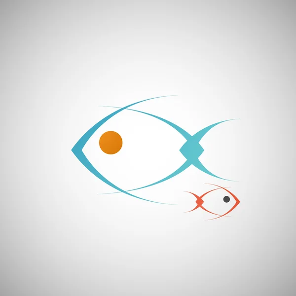 Poisson icône minimaliste . — Image vectorielle