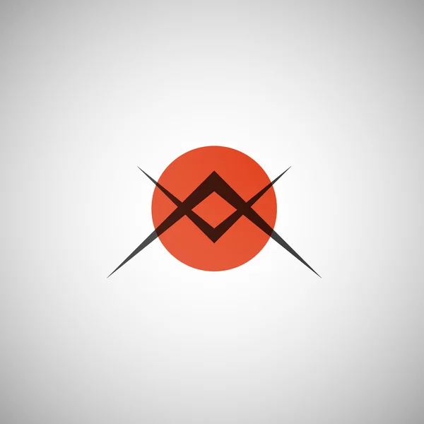 Minimalistisches asiatisches Symbol — Stockvektor