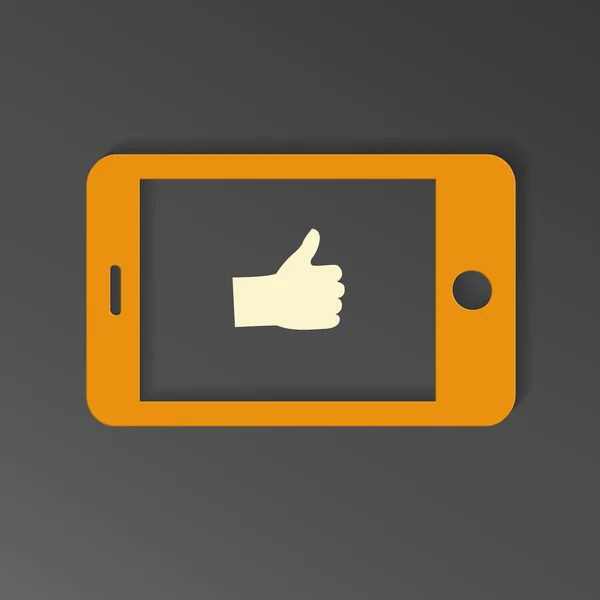 Smartphone pictogram met web symbool — Stockvector