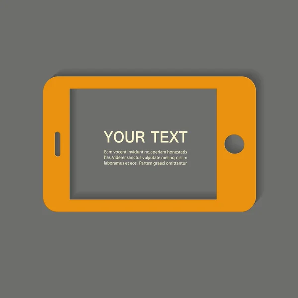 Icône Smartphone avec espace pour le texte — Image vectorielle