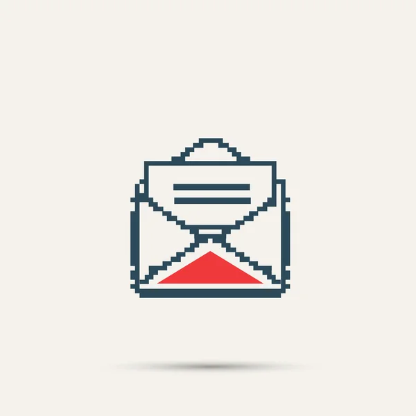 Eenvoudige stijlvolle pixel pictogram envelop. — Stockvector