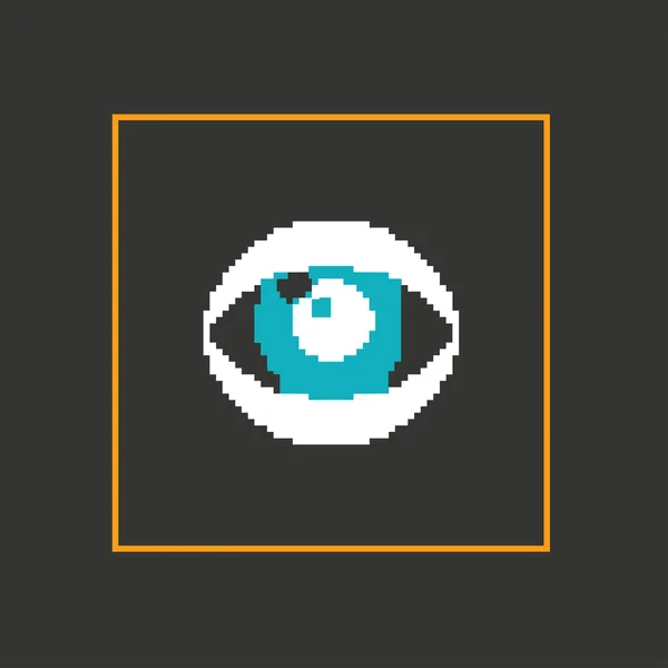 Simple icono de ojo de píxel elegante . — Archivo Imágenes Vectoriales