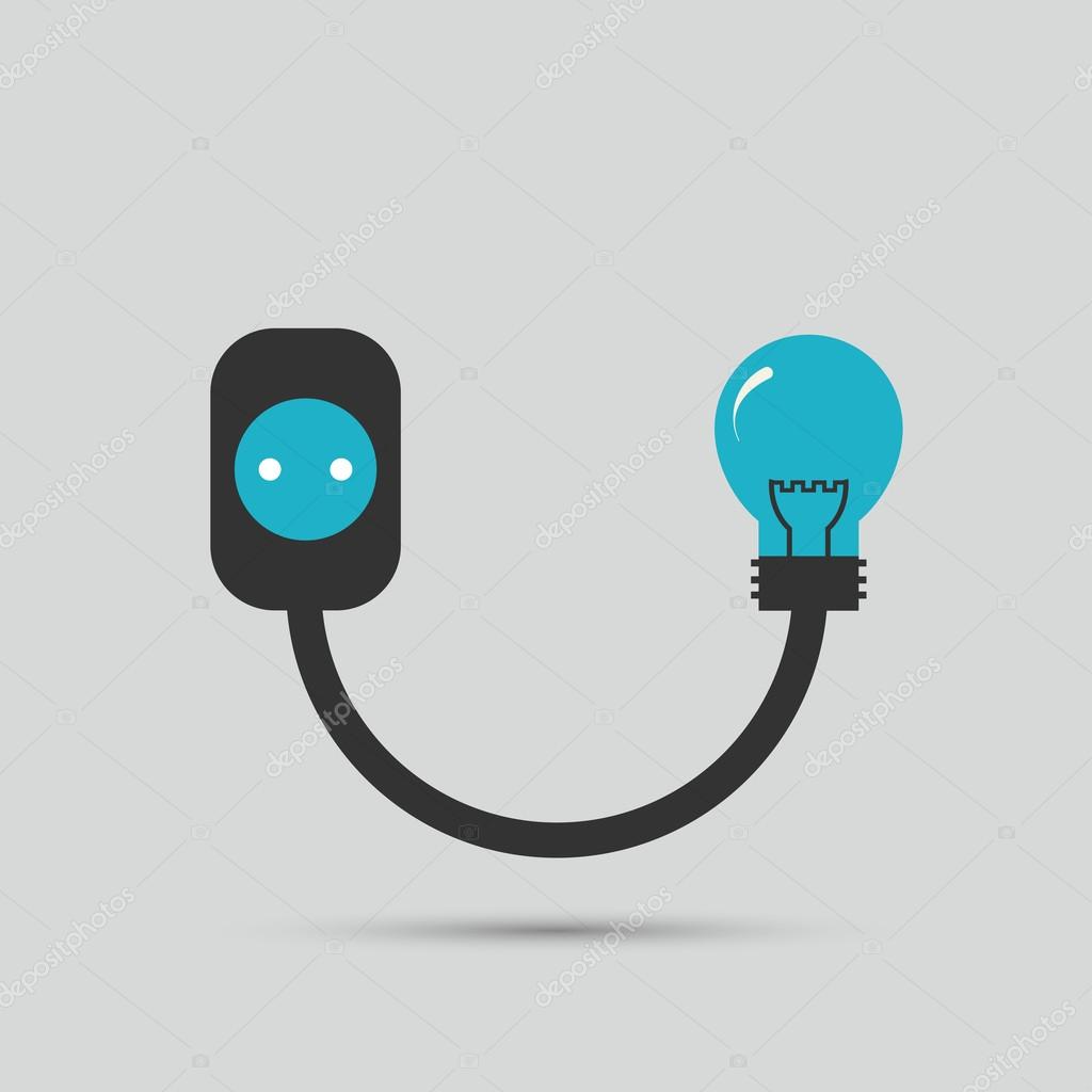 Electric Wire Light Bulb And Plug Stock Vector Electric Wire Light Bulb And Plug Stock Vector