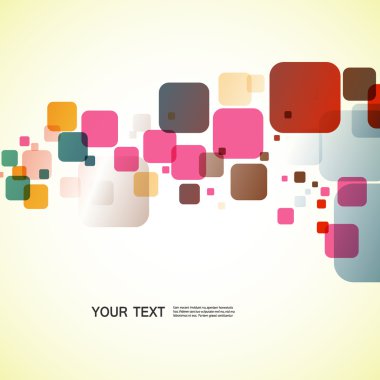 Kare renkli öğesi.