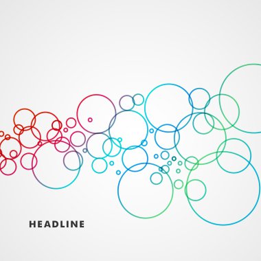 hafif bir arka plan üzerinde renkli daireler