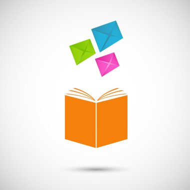 Eğitim sembolü kitap ve iletileri