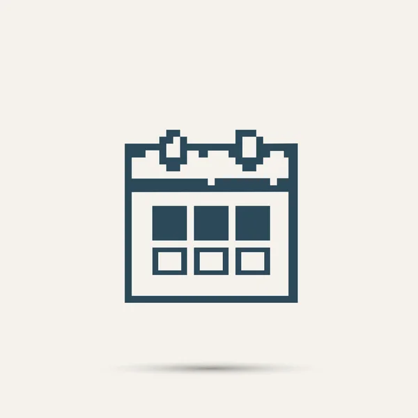 Einfacher stilvoller Pixel-Icon-Kalender. — Stockvektor
