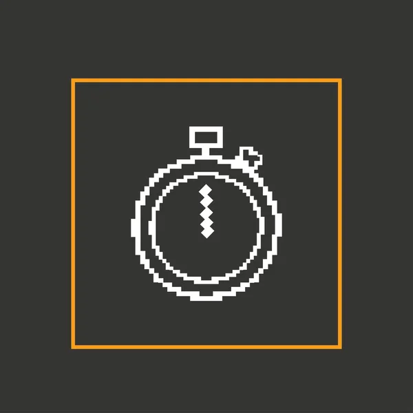 Simple élégant pixel icône chronomètre . — Image vectorielle