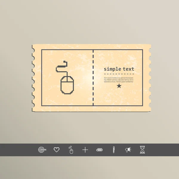 Eenvoudige stijlvolle pixel pictogram muis. — Stockvector