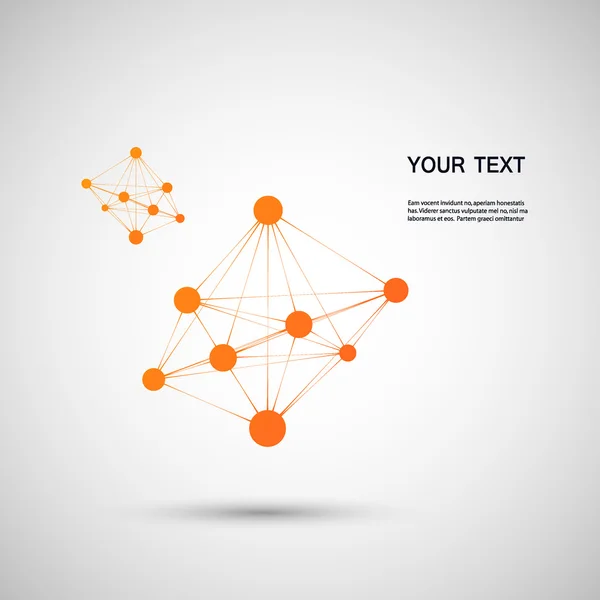 Netwerkverbinding en Dna — Stockvector