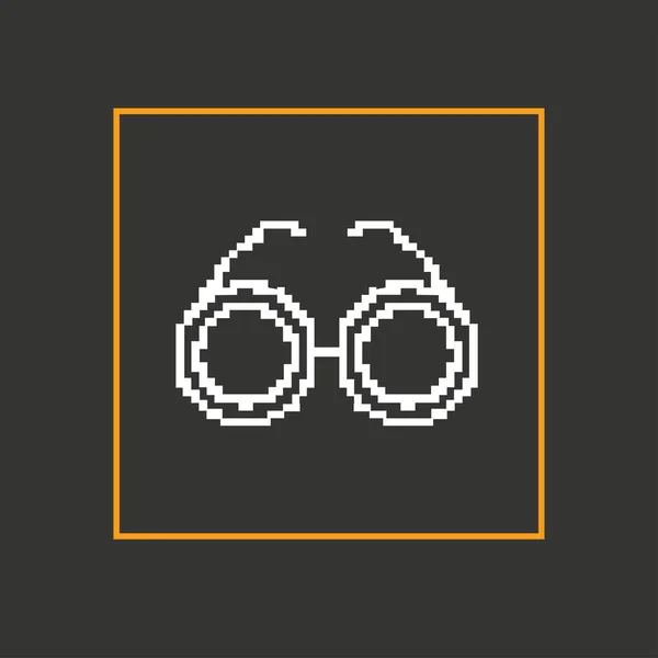 Simple gafas de estilo icono de píxel . — Vector de stock