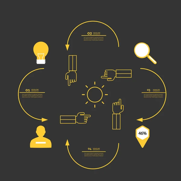 Symbole procesu przemieszczania — Wektor stockowy