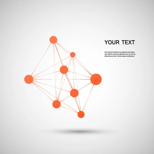 Netwerkverbinding en Dna — Stockvector