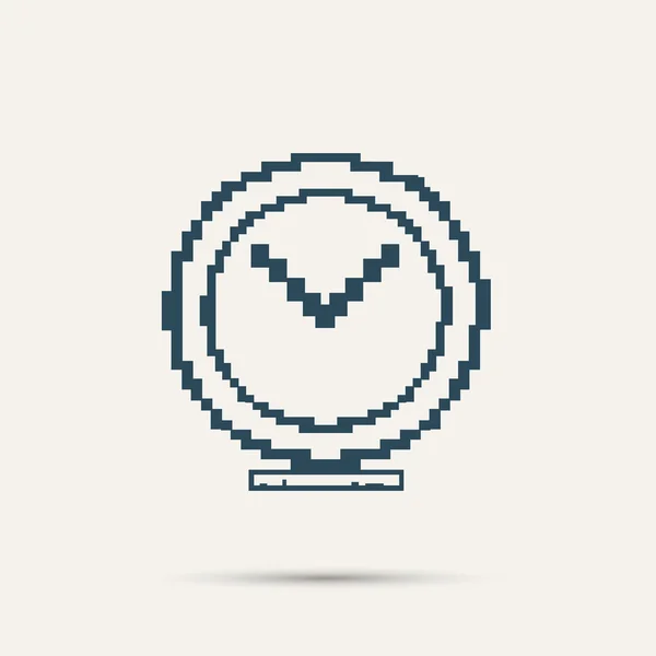 Simple icono de reloj de píxeles con estilo . — Archivo Imágenes Vectoriales