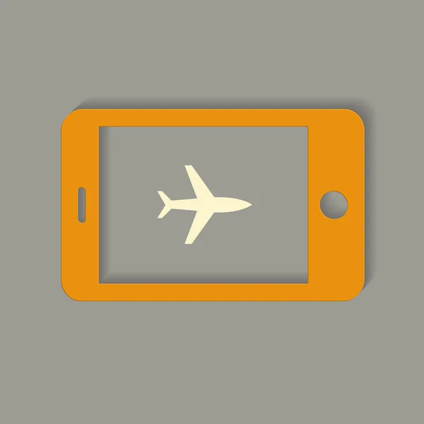 Aircraft smartphone icon — Stock Vector