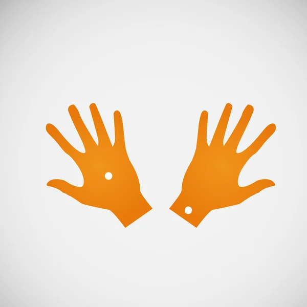 Flat icon hands. — Stock Vector