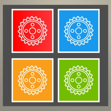 Dişli çarkları Icon set