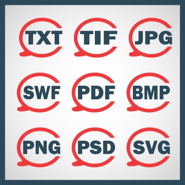 Icons  digital formats clipart