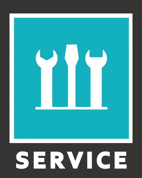 Icon of service. Screwdriver and spanner. — Stock Vector