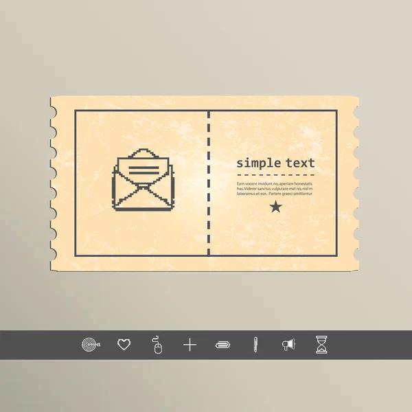 Simple stylish pixel icon envelope. — Stock Vector