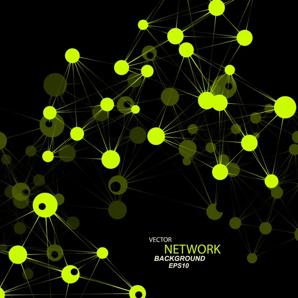 Connessione di rete e DNA — Vettoriale Stock