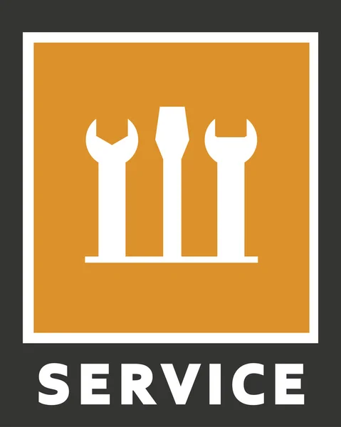 Icon of service. Screwdriver and spanner. — Stock Vector