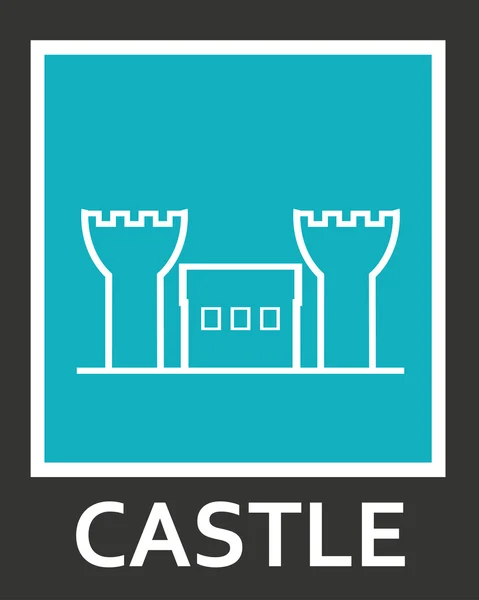 Ikone der alten Festung — Stockvektor