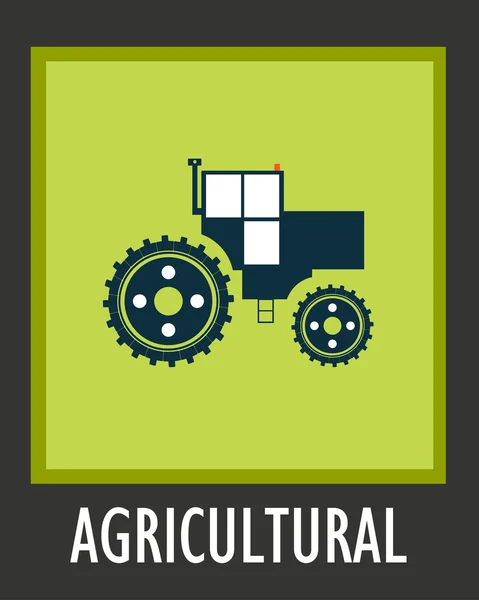 Icono agricultura tractor — Archivo Imágenes Vectoriales