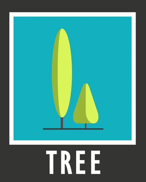 Sign of the two trees — Stock Vector