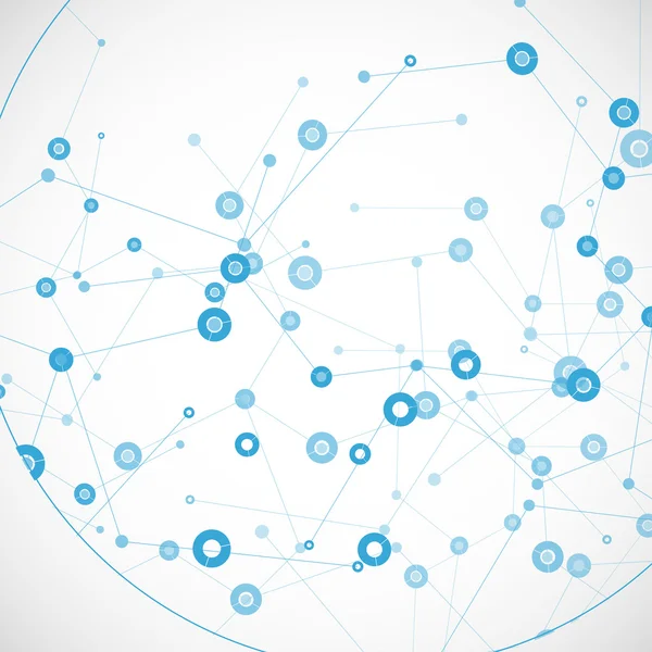 Netwerk abstracte wetenschap achtergrond — Stockvector