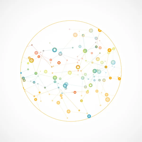 Fond réseau avec une structure moléculaire eps — Image vectorielle