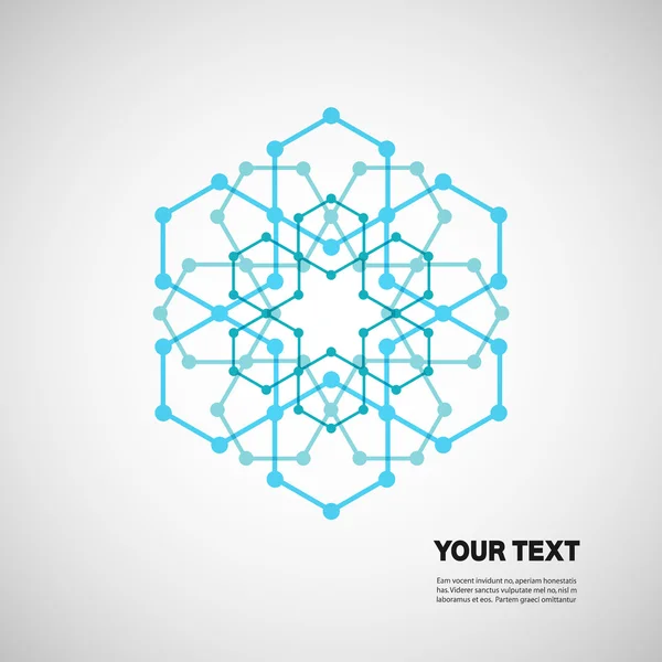 Instellen voor design in moleculen abstracte stijl — Stockvector