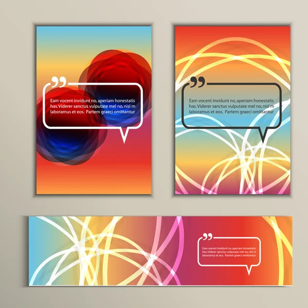 Set dari banner baris warna untuk desain abstrak - Stok Vektor