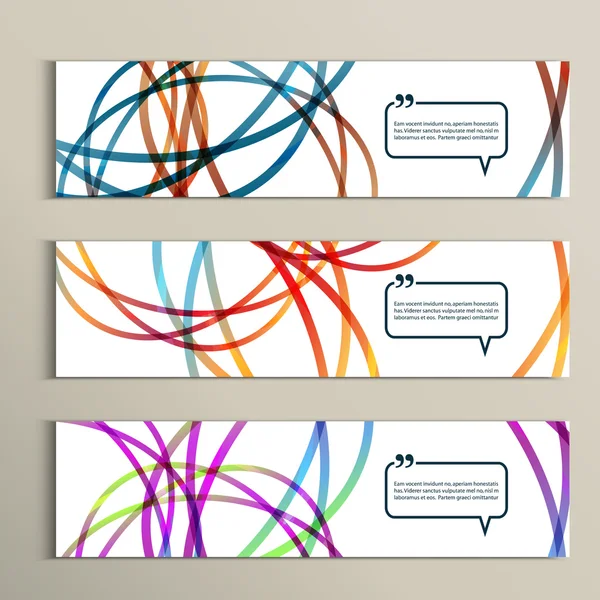 Set van kleur lijn banners voor abstract ontwerp — Stockvector