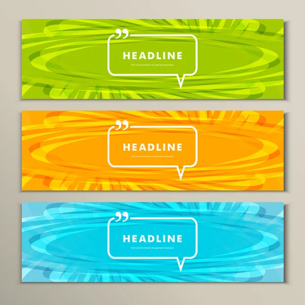 Set de bannere pentru design în stil abstract — Vector de stoc