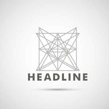 Beyaz bir arka plan üzerinde soyut gri üçgen