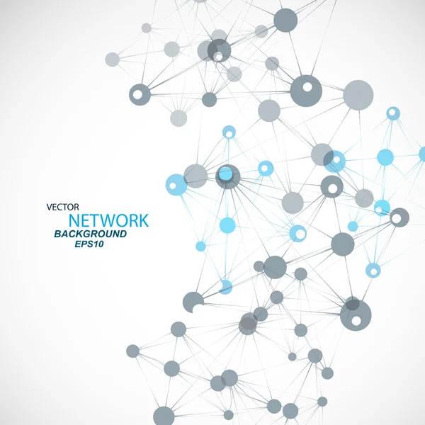 Vector network connection and DNA eps 10 — Stock Vector