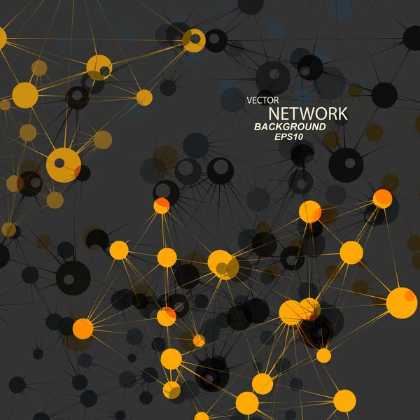 Vector network connection and DNA eps 10 — Stock Vector