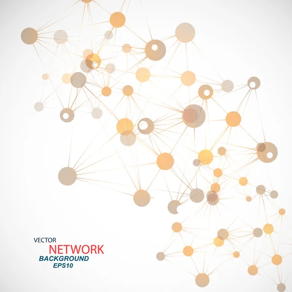 Vector network connection and DNA eps 10 — Stock Vector